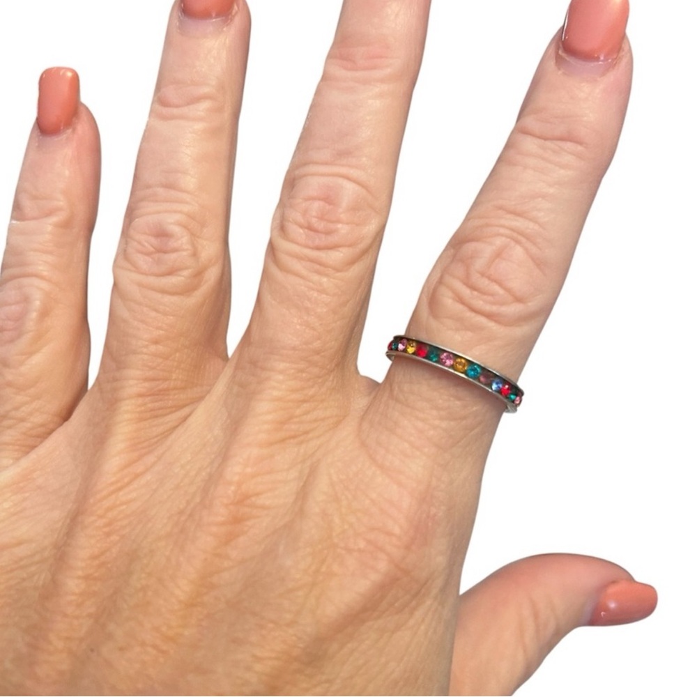 Multicolor Gemstone Ring EUC size 10